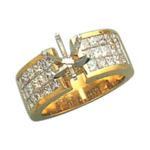 Eternal Splendor 1.69 Carat Princess-Cut Diamond Ring in 14k, 18k, and Platinum