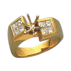 Elegant Simplicity 0.68 Carat Princess-Cut Diamond Ring in 14k, 18k, and Platinum
