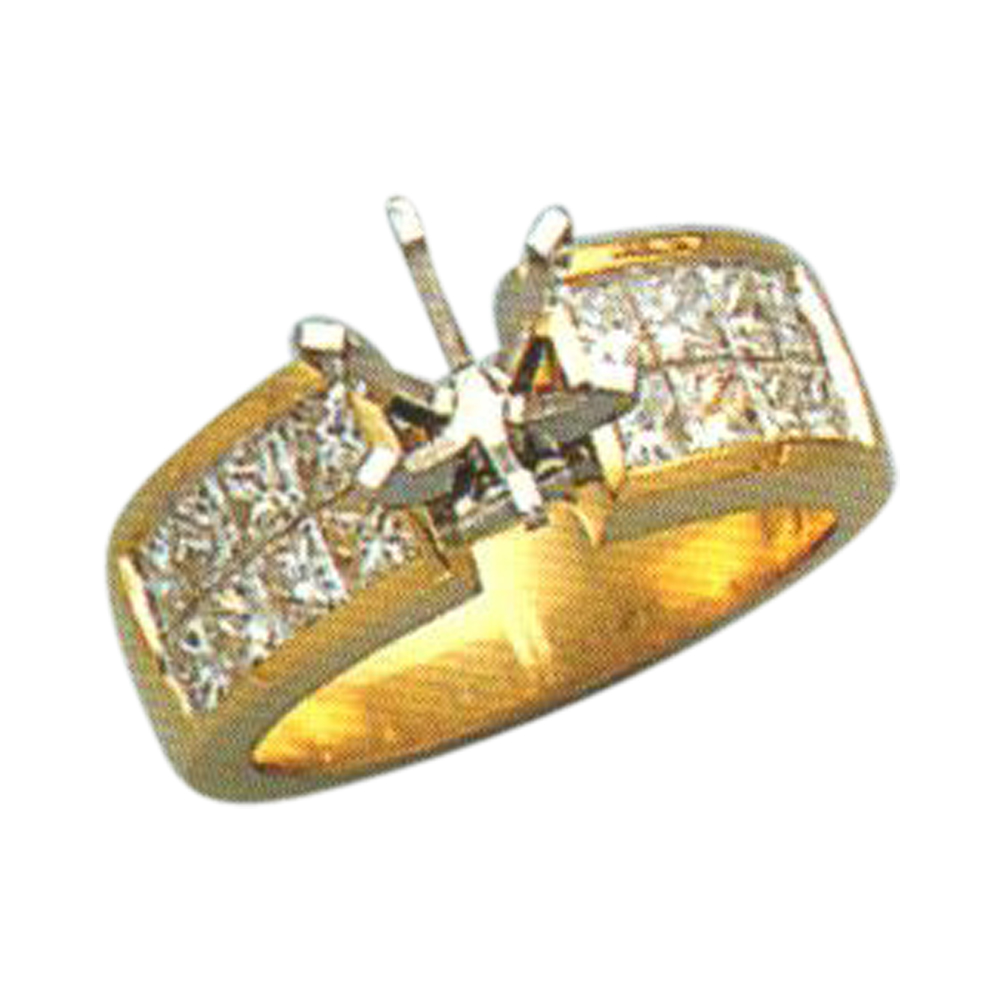 Regal Radiance 1.56 Carat Princess-Cut Diamond Ring in 14k, 18k, and Platinum