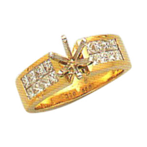 Radiant Allure 0.93 Carat Princess-Cut Diamond Ring in 14k, 18k, and Platinum