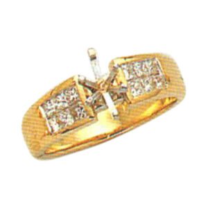 Dainty Elegance 0.59 Carat Princess-Cut Diamond Ring in 14k, 18k, and Platinum