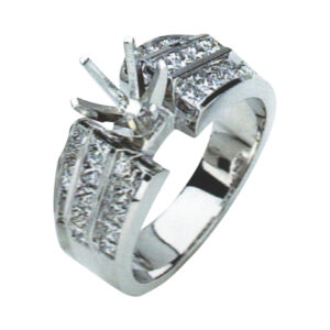 Timeless Elegance Princess-Cut Diamond Engagement Ring with 1.28 Carat Princesses in 14k, 18k, and Platinum