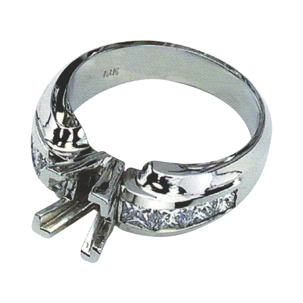 Enchanting Elegance Princess-Cut Diamond Engagement Ring with 0.95 Carat Princesses in 14k, 18k, and Platinum