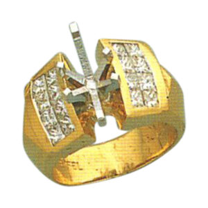 Eternal Radiance 1.24 Carat Princess-Cut Diamond Ring in 14k, 18k, and Platinum