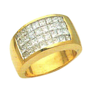 Radiant Splendor 1.81 Carat Princess-Cut Diamond Ring in 14k, 18k, and Platinum