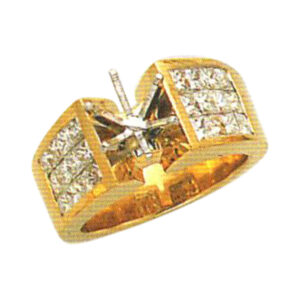 Regal Radiance 1.74 Carat Princess-Cut Diamond Ring in 14k, 18k, and Platinum
