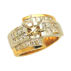 Radiant Royalty 3.20 Carat Princess-Cut Diamond Ring in 14k, 18k, and Platinum