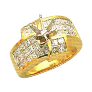 Radiant Splendor 2.68 Carat Princess-Cut Diamond Ring in 14k, 18k, and Platinum