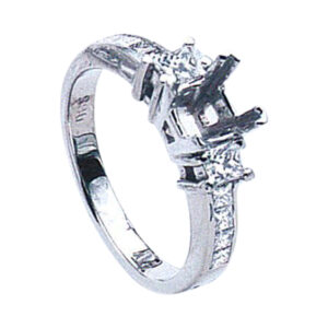 Radiant Engagement Ring in 14K Gold with 10 Princess-Cut Diamonds 0.75 Carat and it is available in 14k 18k and Platinum