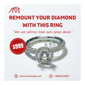 REMOUNT YOUR DIAMOND WITH THIS Engagement RING And It Is Available In 14k, 18k, And Platinum