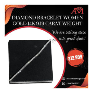 Diamond Bracelet Women Gold 14k 9.19 Carat Weight